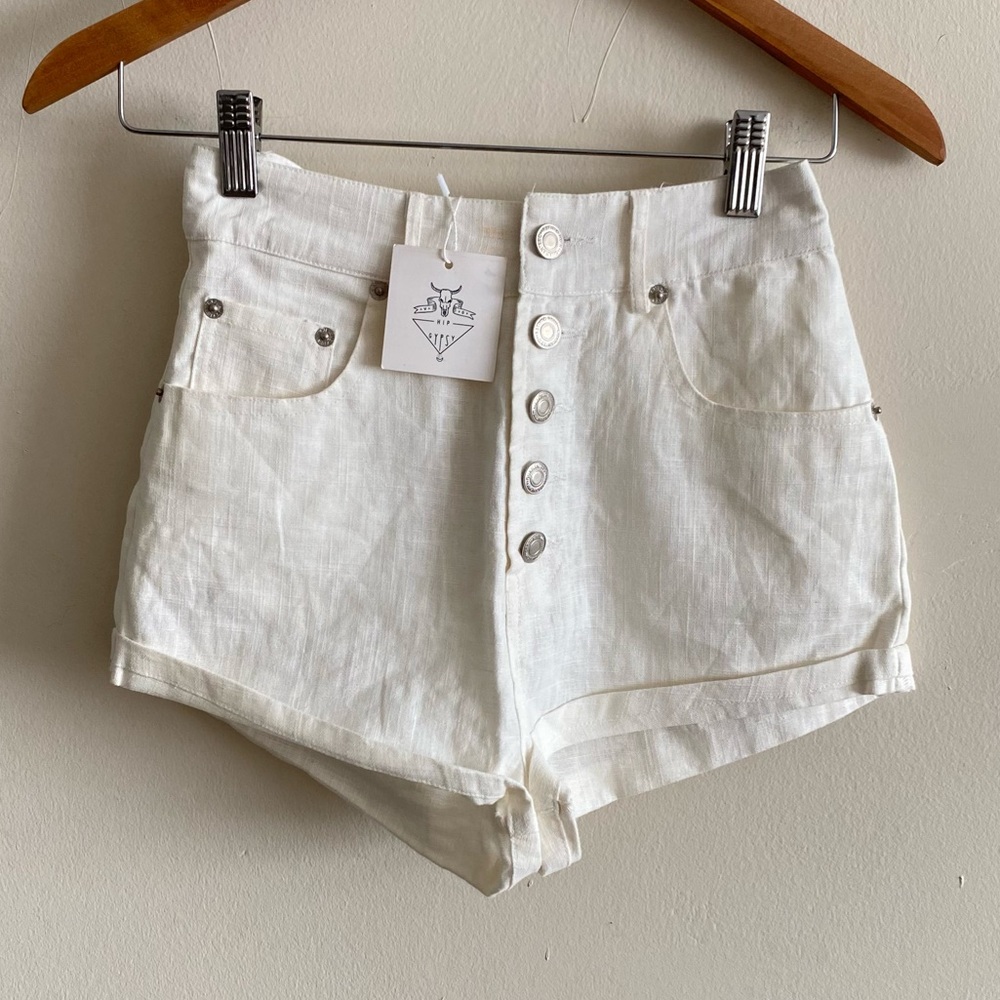 NEW High Rise Cotton Mom Jean Shorts - 24
